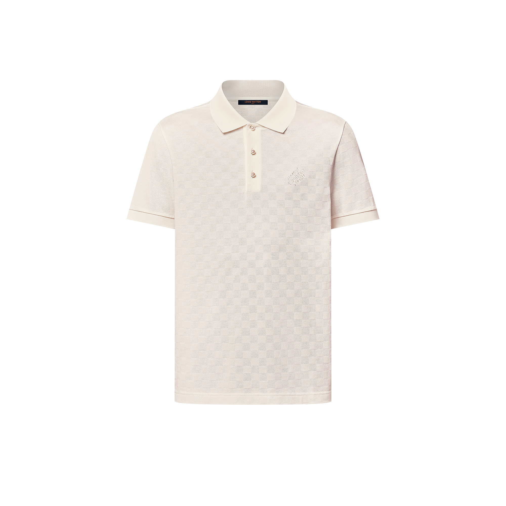 Shop LOUIS VUITTON Damier Signature Polo Shirt at Beverly